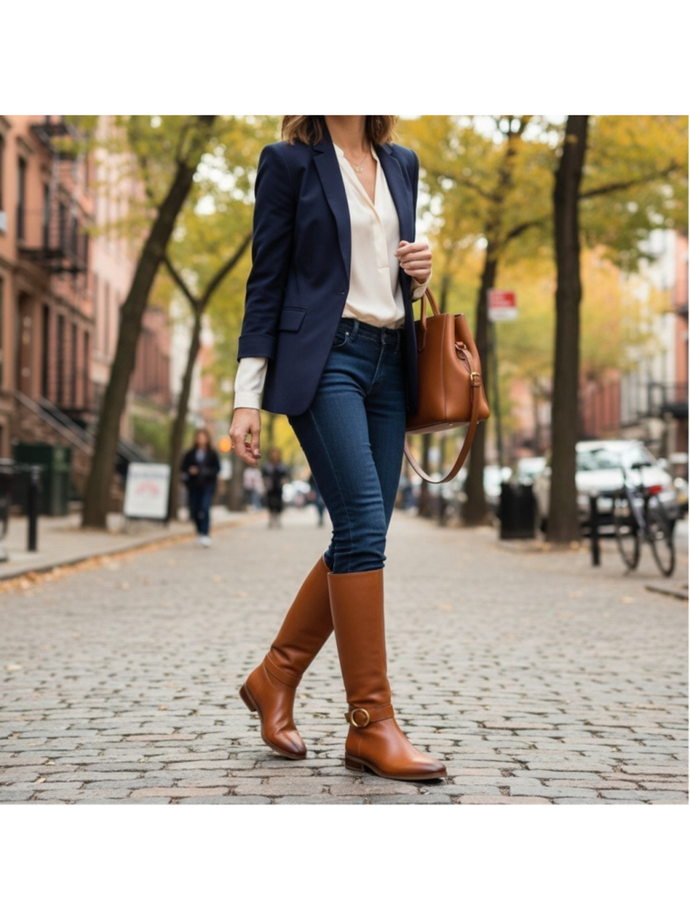 Vince Camuto Samtry Classic LEATHER Ridding Knee High Boots SZ 7 M Cognac Brown